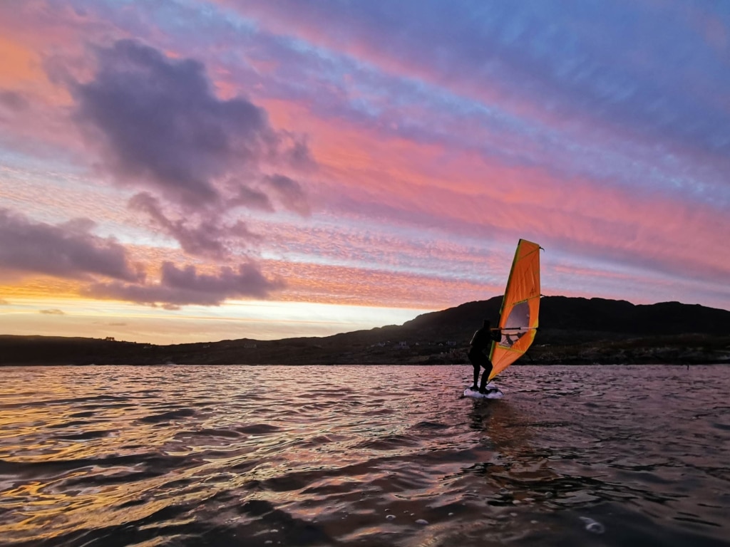 Windsurfing Beginner/Intermediate Lessons in the sunset - move with nature