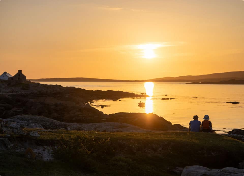 women group sunset